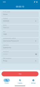 App Mockup showing connection settings
