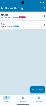 App Mockup showing proxy profiles